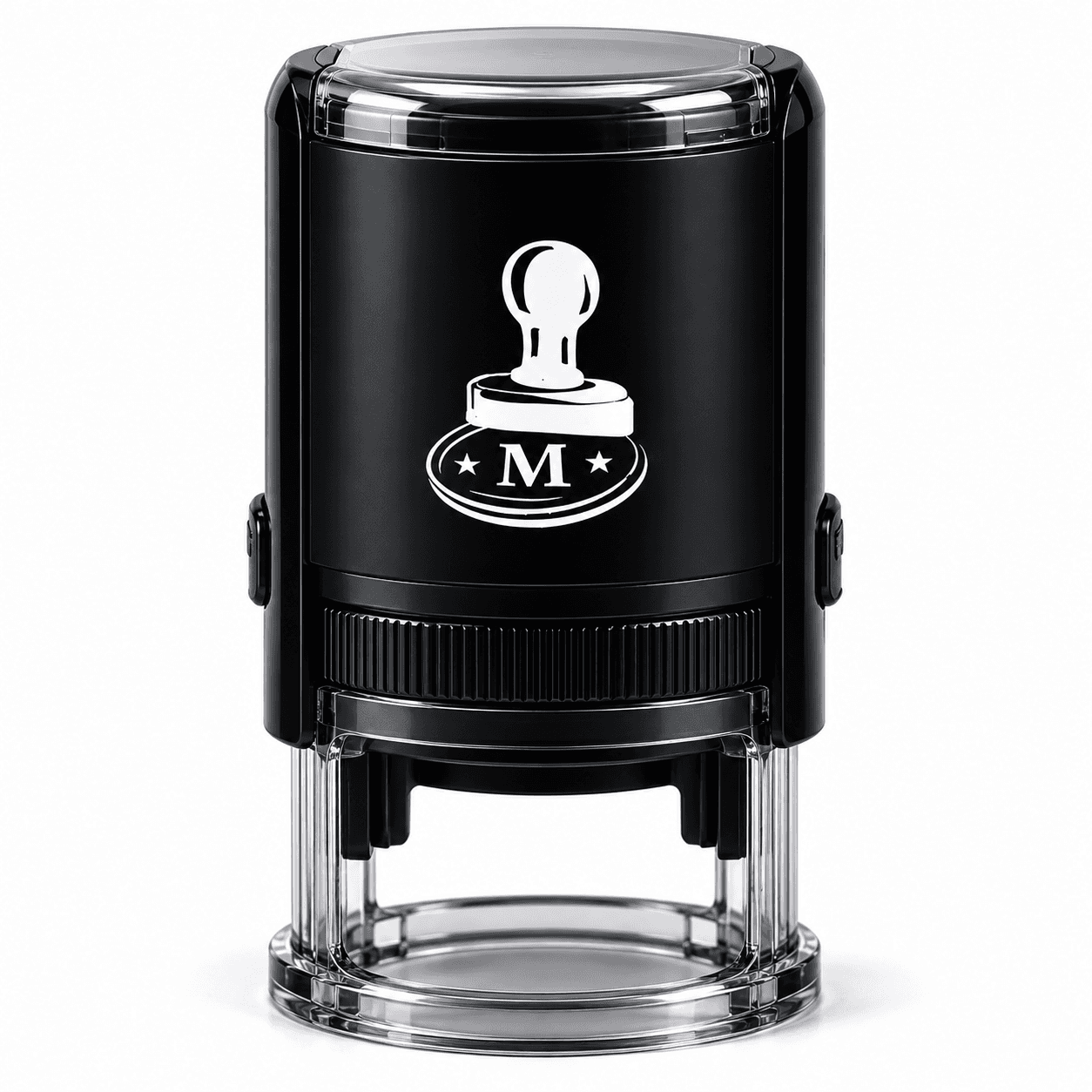 Black Self-Inking Office Stamp